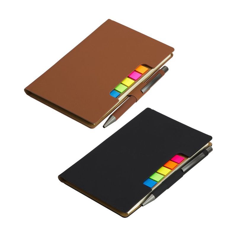 Alliance Hardcover Journal with Sticky Flags and Pen