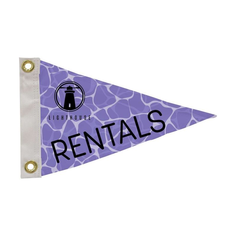 8" x 12" Polyester Pennant Flag, Single-Sided