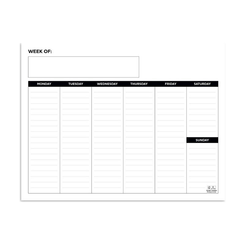 Small Weekly Desk Pad, Non-Dated