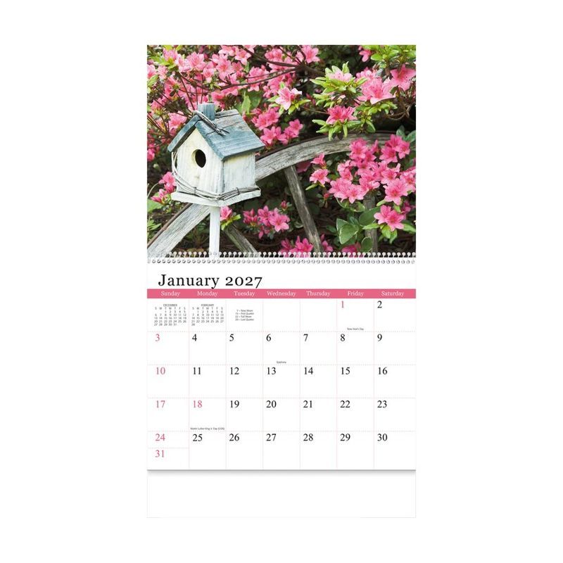 Gardens 2027 Spiral Bound Wall Calendar