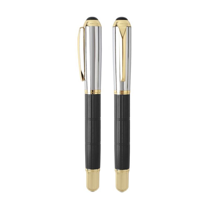 Silver Ballpoint and Rollerball Pen Gift Set