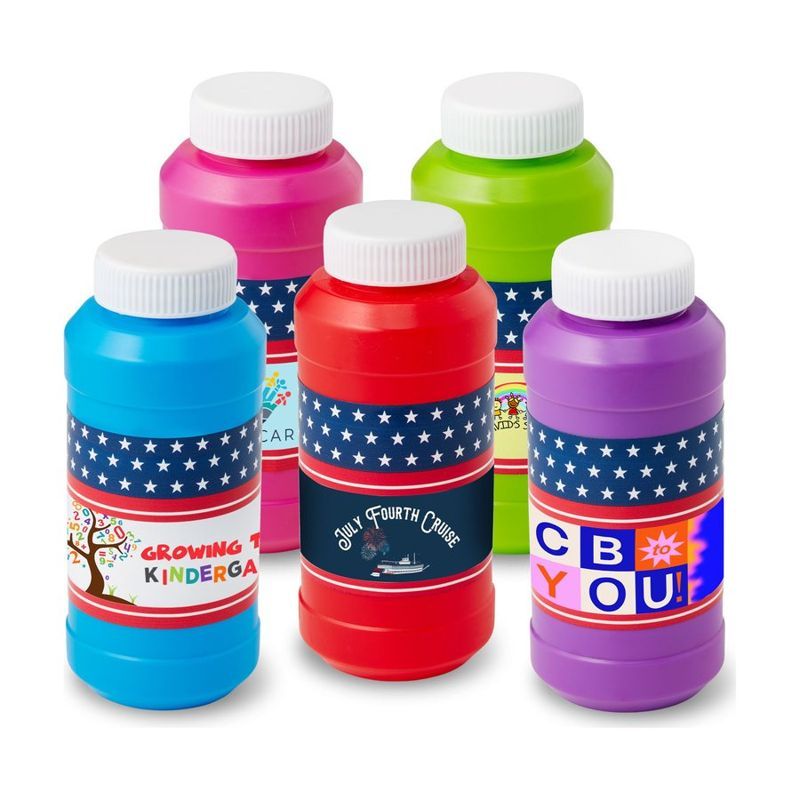 8 oz. Patriotic Bubbles with Full-Color Label