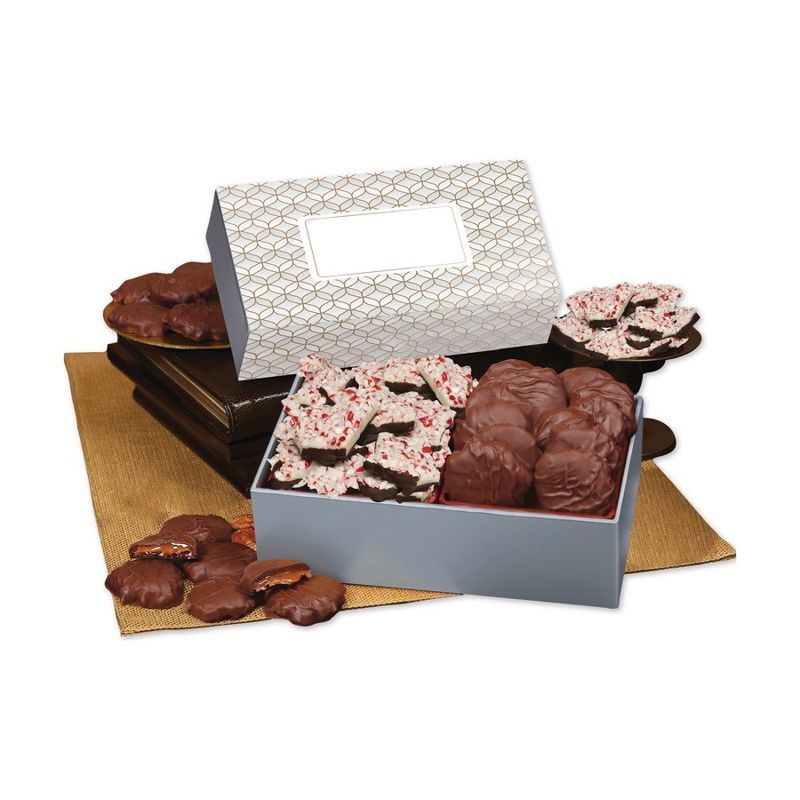 Peppermint Bark and Pecan Clusters, Geometric Sleeve