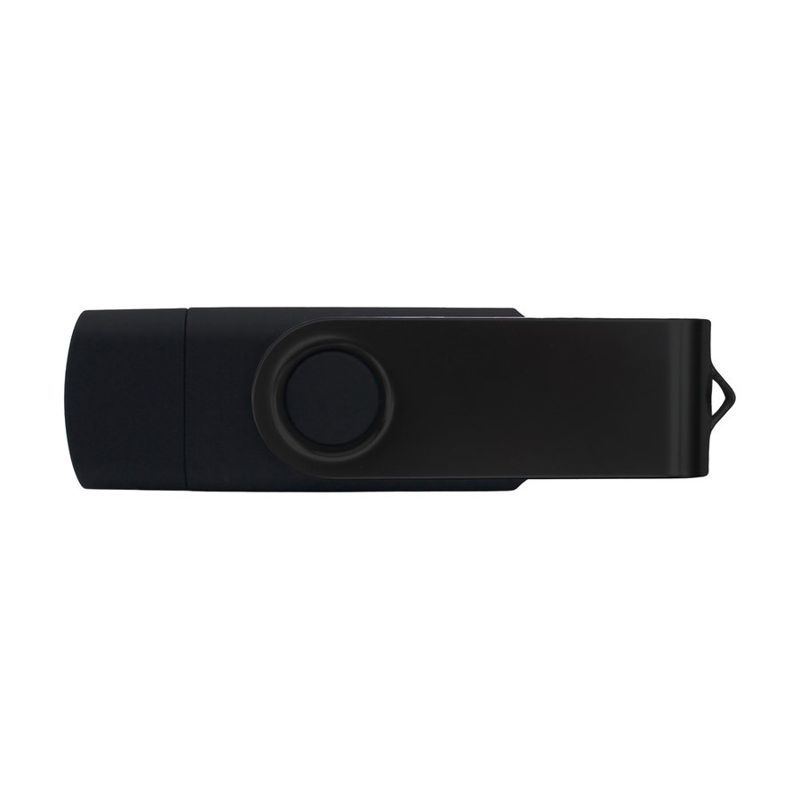 Scottsdale Dual USB-A and USB-C Flash Drive - Black Swivel