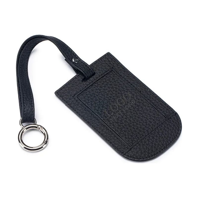 Flap Leather Luggage Tag with Metal Buckle