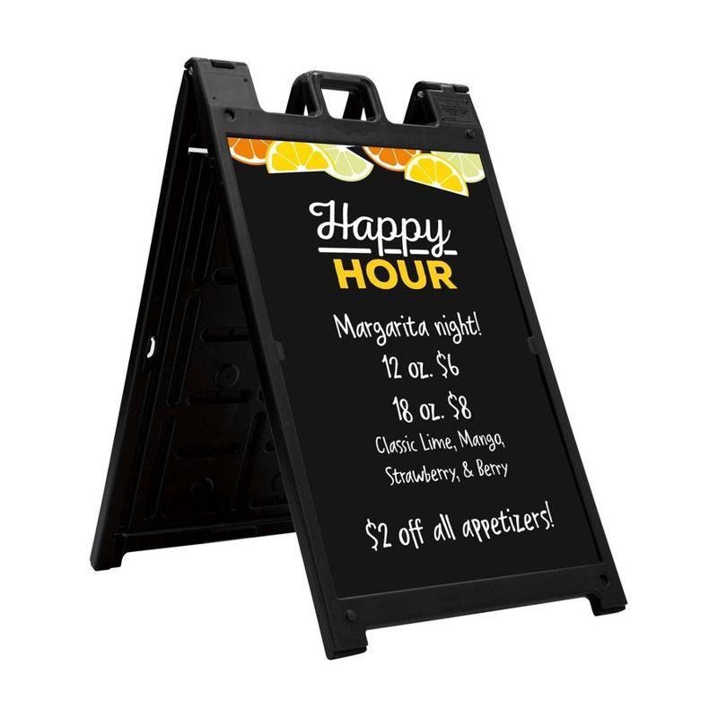 Signicade Deluxe A-Frame Chalkboard Kit, Single-Sided