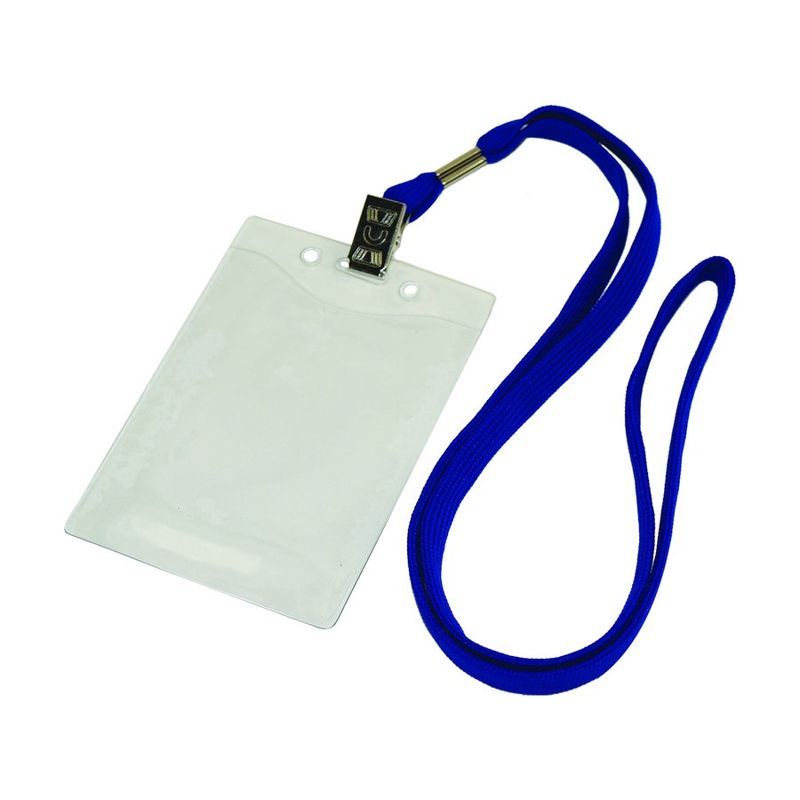 3/8" Flat Lanyard with Badge Holder
