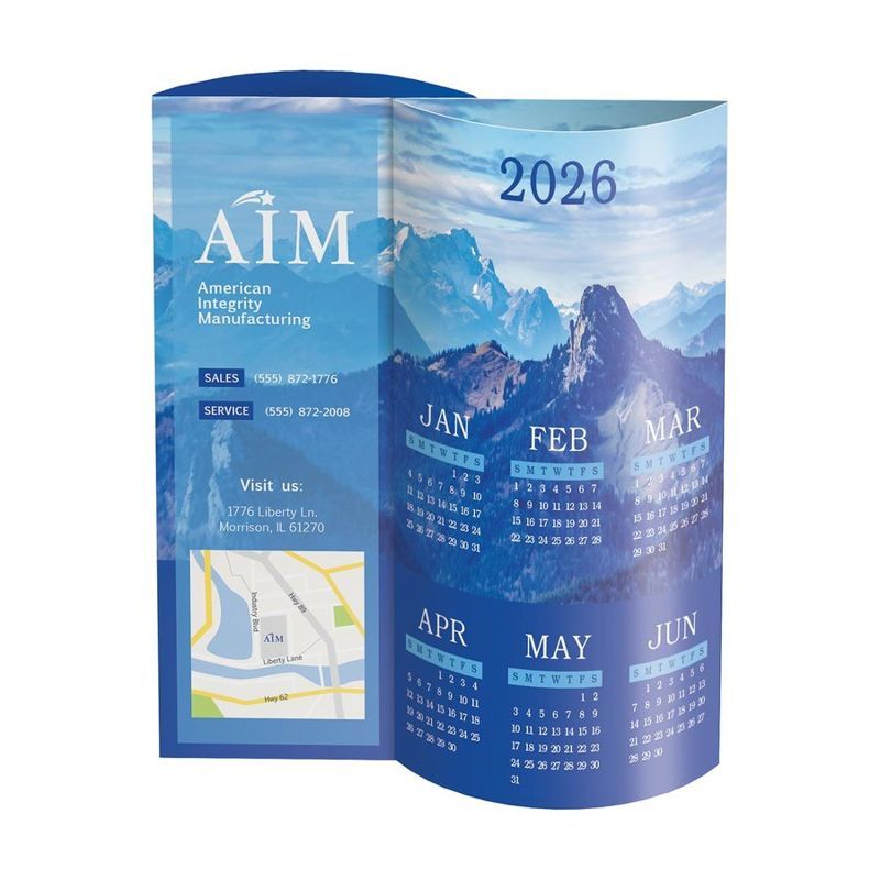 Scenic 3D Wave Desk Calendar