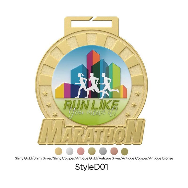 3.5" UV Printed Marathon Medal