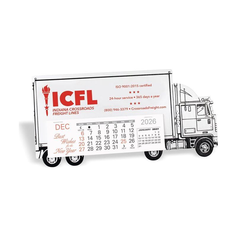 Tractor Trailer Shape Desk Calendar