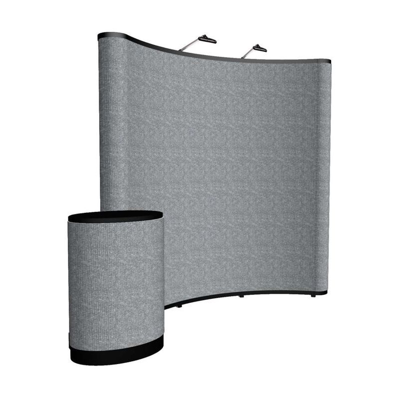 8 ft Curved Show N Rise Floor Display Kit, Fabric