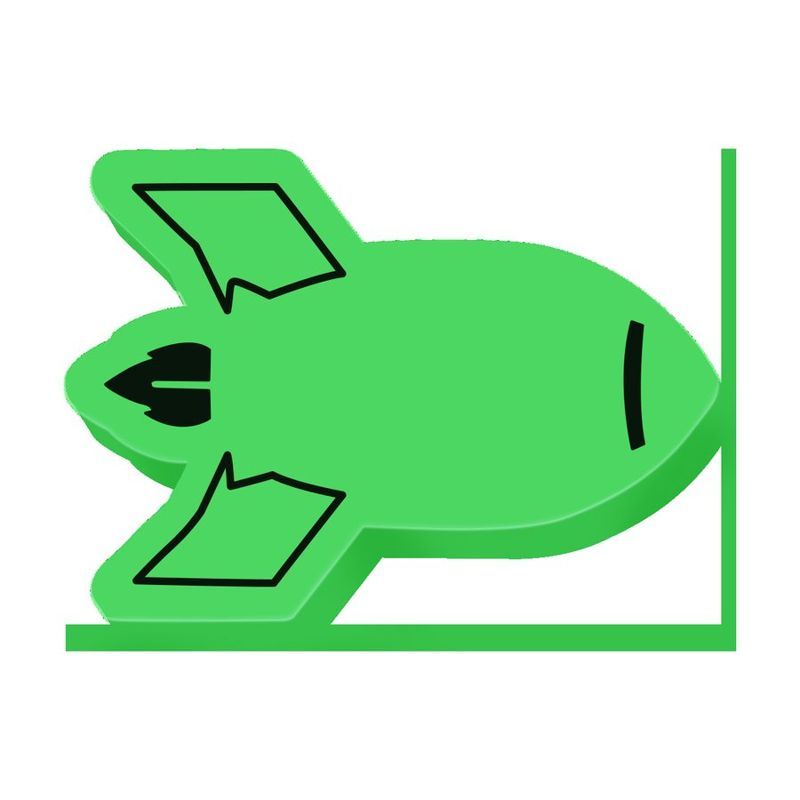 Rocket Ship Die Cut Eraser