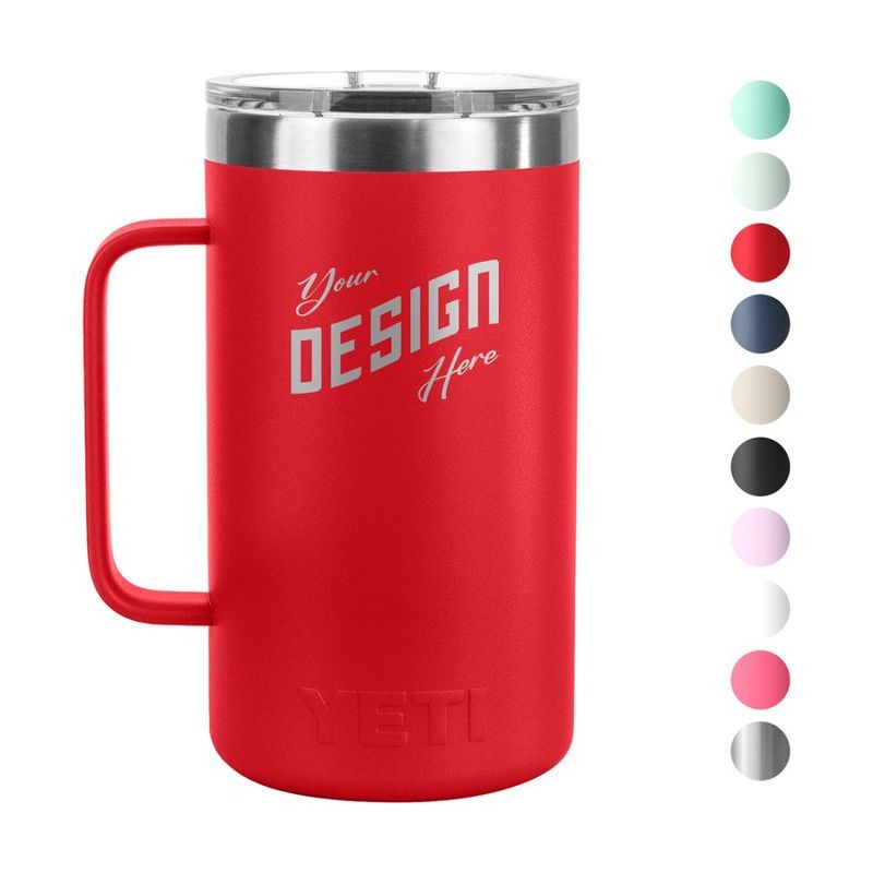 YETI 24 oz Rambler Stainless Insulated Travel Mug with Lid