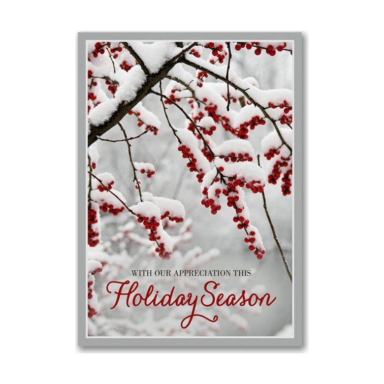 Scarlet Appreciation Economy Holiday Card