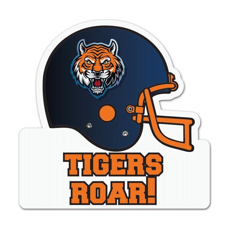 Football Helmet and Nameplate Yard Sign, Full Color