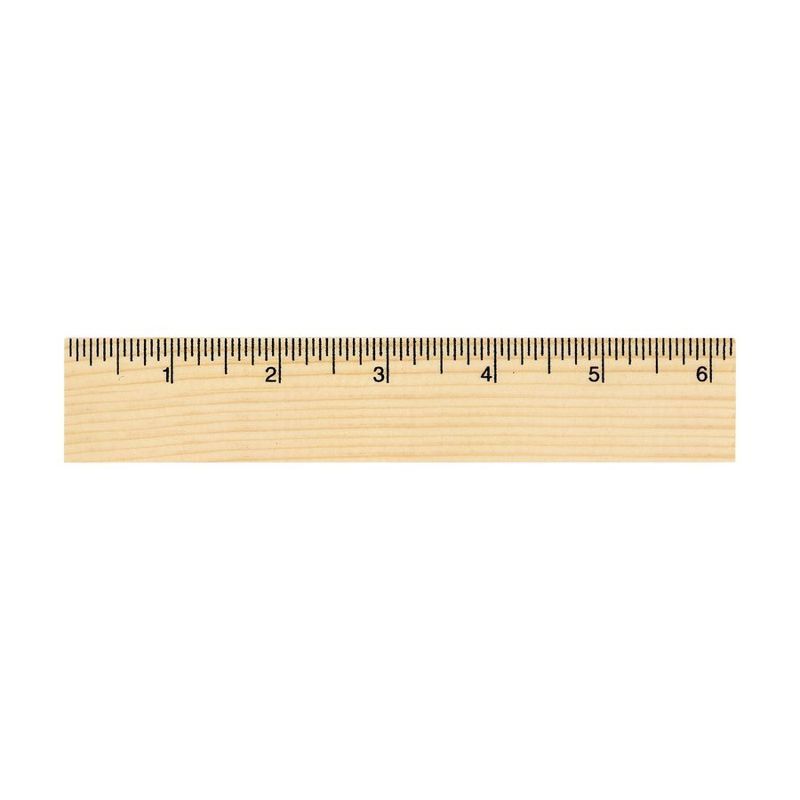 6 Inch Natural Finish Ruler