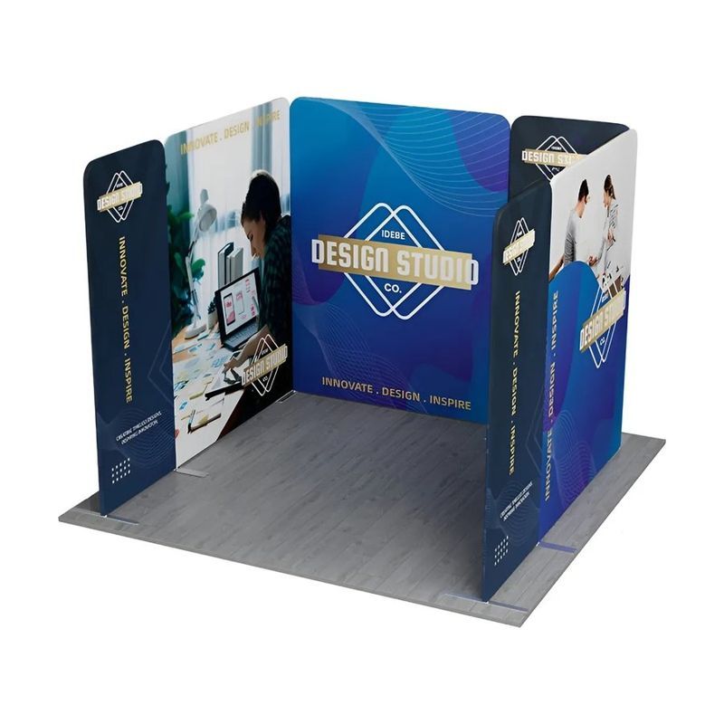 10' Magnetic Modular Fabric Display, U Shape