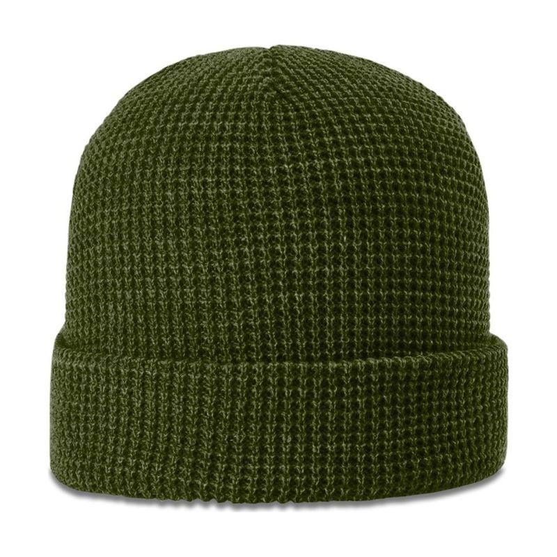 Waffle Knit Beanie with Cuff