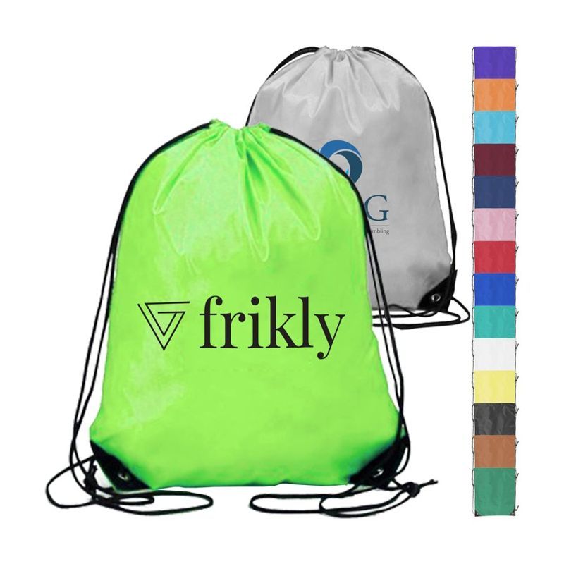 Football Shape Drawstring Bag with Reinforced Corners