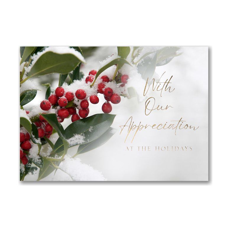 Crimson Appreciation Holiday Card