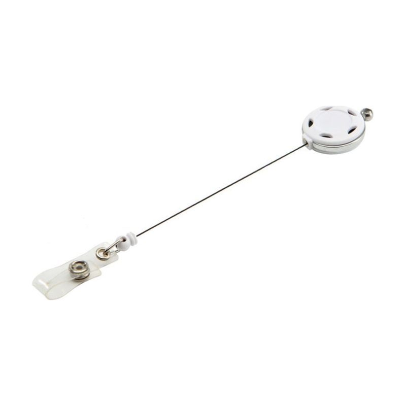 Silver Metal Frame Round Badge Reel