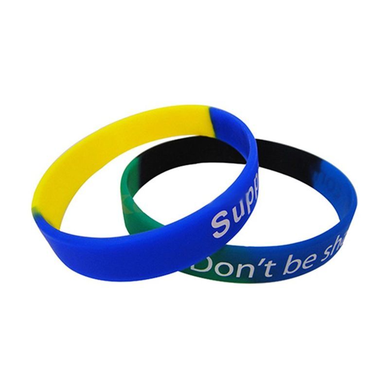 1 in Segmented Silicone Wristband