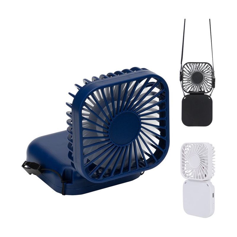 Whirlwind Mini Folding Rechargeable Fan with Lanyard