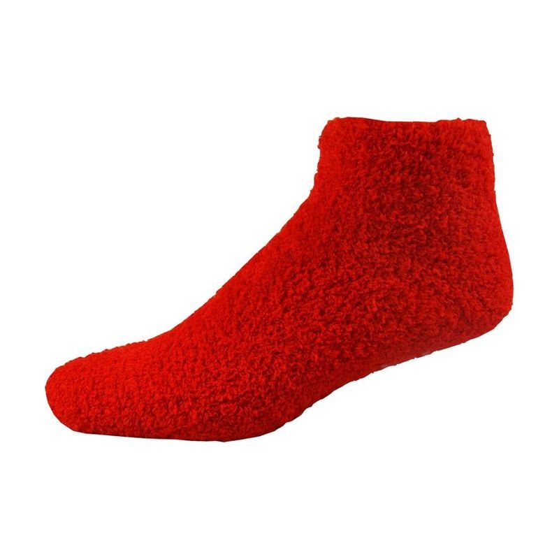 Fuzzy Slipper Socks with Oversized Print