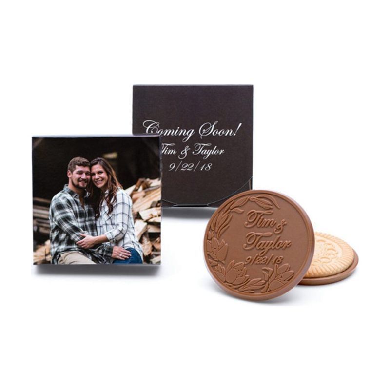 Chocolate Engraved Cookie Gift Box, Single