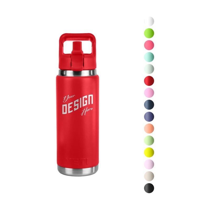 YETI 26 oz Rambler Stainless Water Bottle with Straw Cap