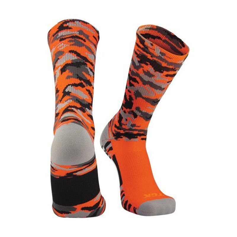 Elite Woodland Camo Sports Crew Socks