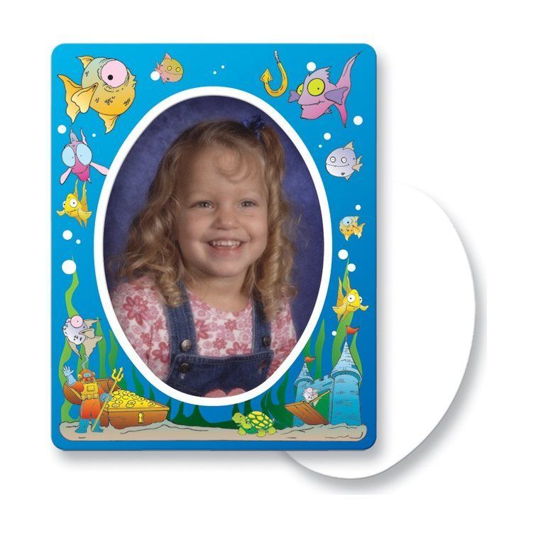 Oval Center Picture Frame Magnet, Full Color