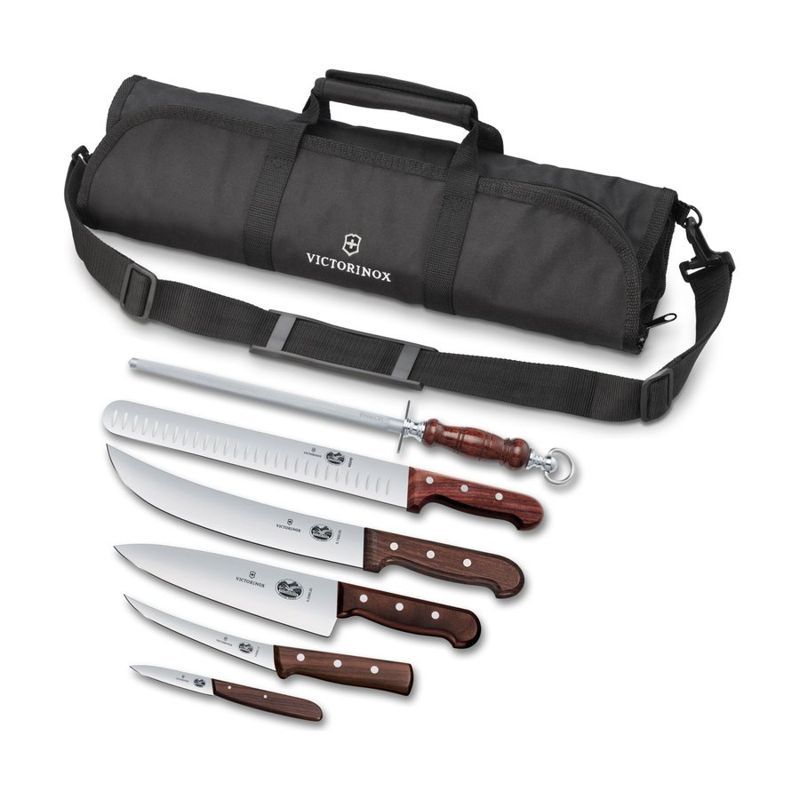Victorinox Wood 7-Piece BBQ Set, Modified Maple