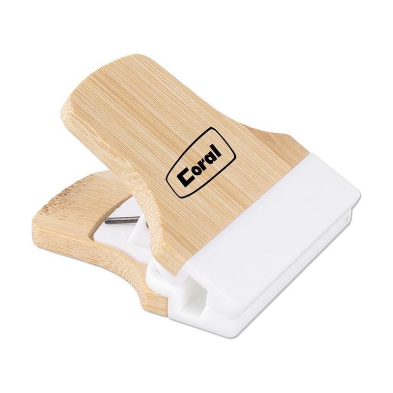 Bamboo Clip with White Imprint Strip