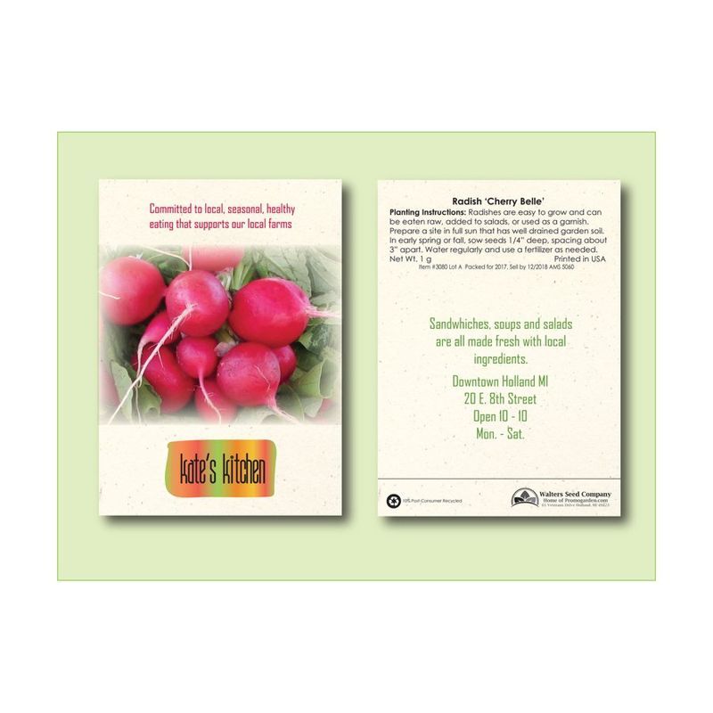 Radish 'Cherry Belle' Seed Packet 3.25" x 4.5"