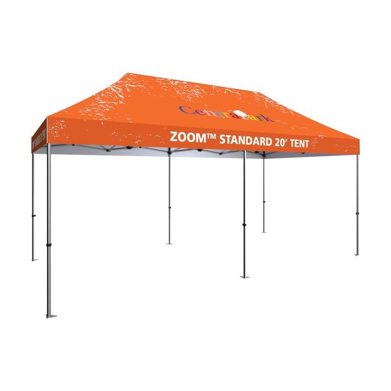 20' Zoom Aluminum Pop-Up Tent, Printed Canopy