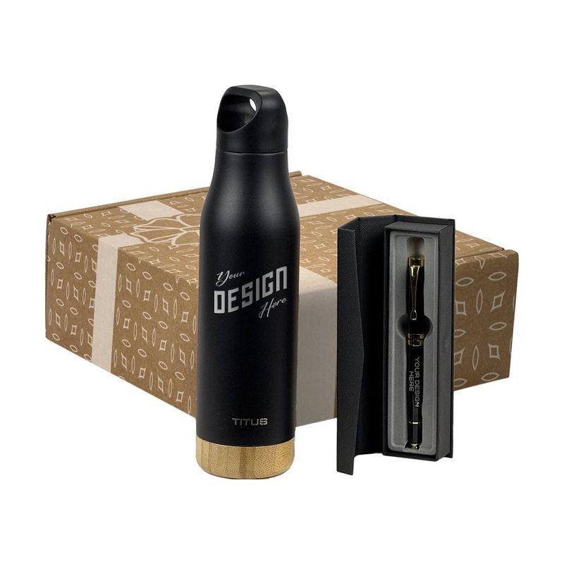 Executive Water Bottle and Pen Gift Set