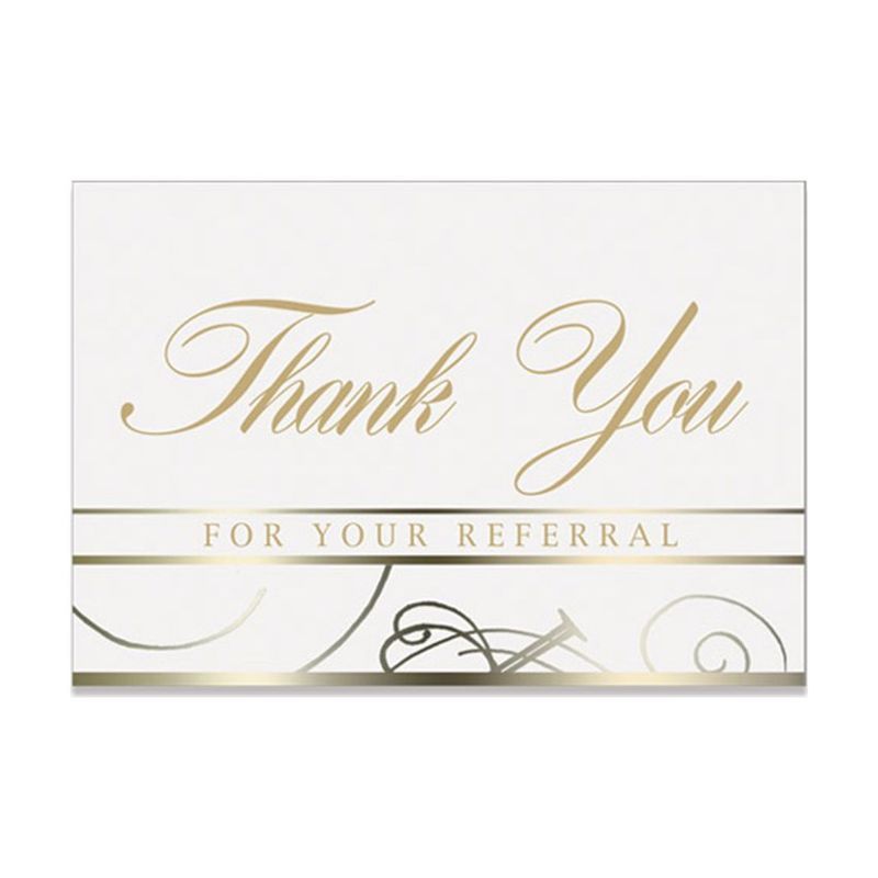 White Referral Thank You Card