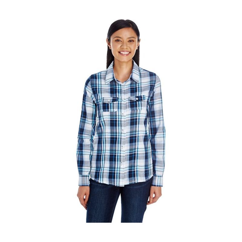 Ladies' Long Sleeve Plaid Woven Shirt
