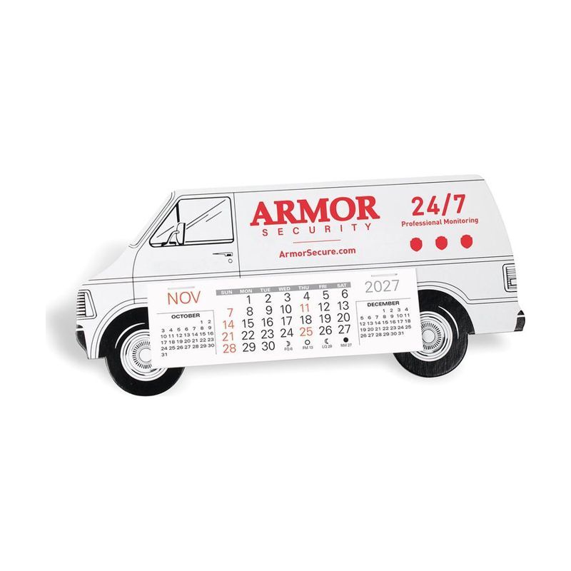Long Van Shape Desk Calendar