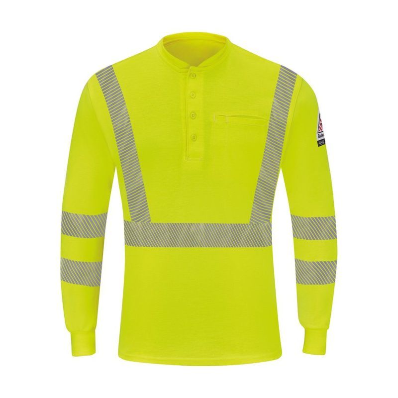 Men's Hi-Vis Lightweight Long Sleeve Henley