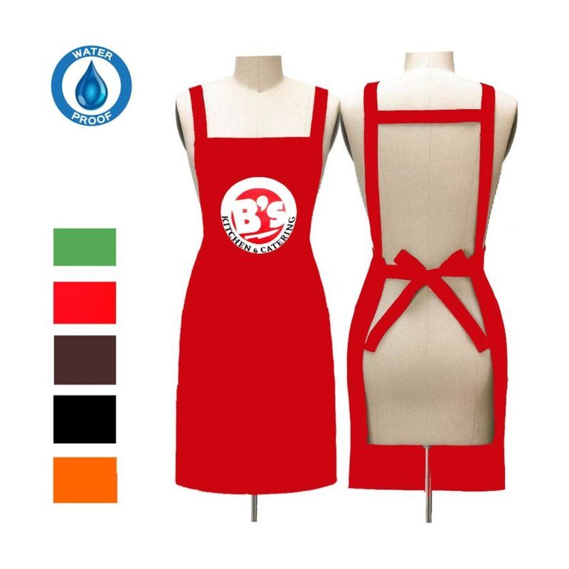 12 oz Waterproof Woven Kitchen Apron with 2 Pockets
