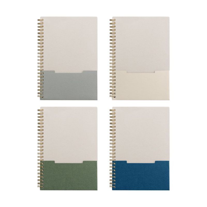 Lino Spiral Vertical Pocket Notebook A5