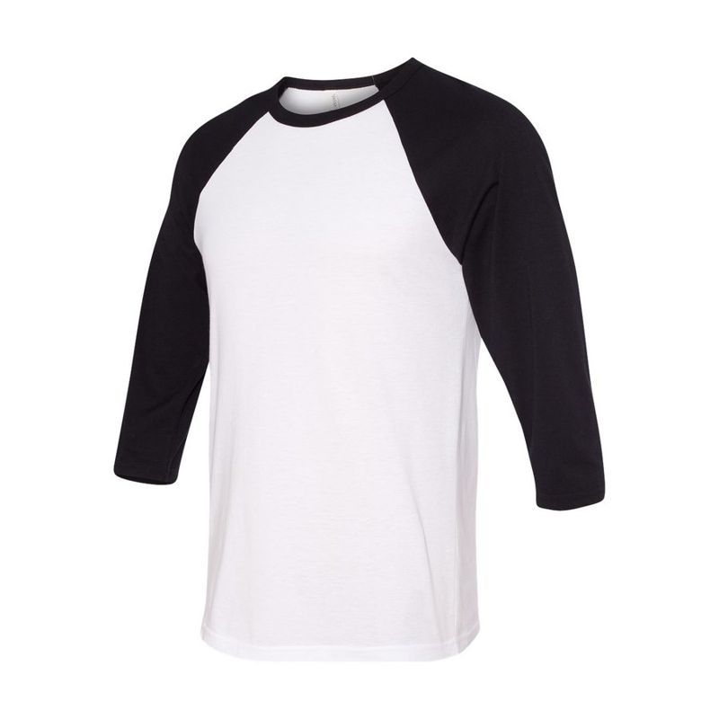 BELLA+CANVAS Unisex Three-Quarter Sleeve Baseball Tee