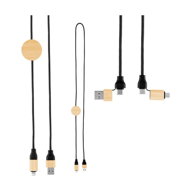 3 Ft 60W Bamboo and rPET Fast Charging Cable