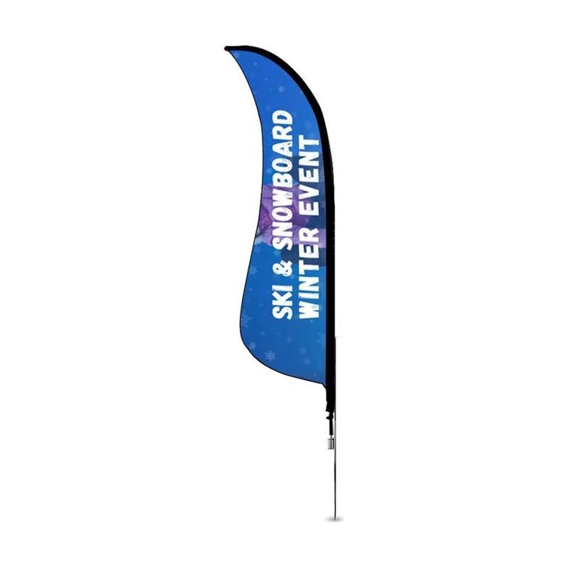 Single Sided Shark Fin Flag 3' x 9.75'