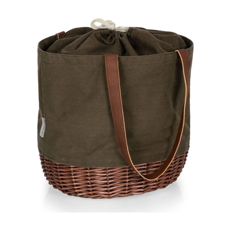 Coronado Canvas and Willow Basket Tote