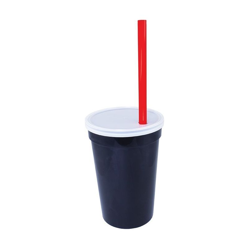 17 oz Smooth Cup Set with Straw and Lid