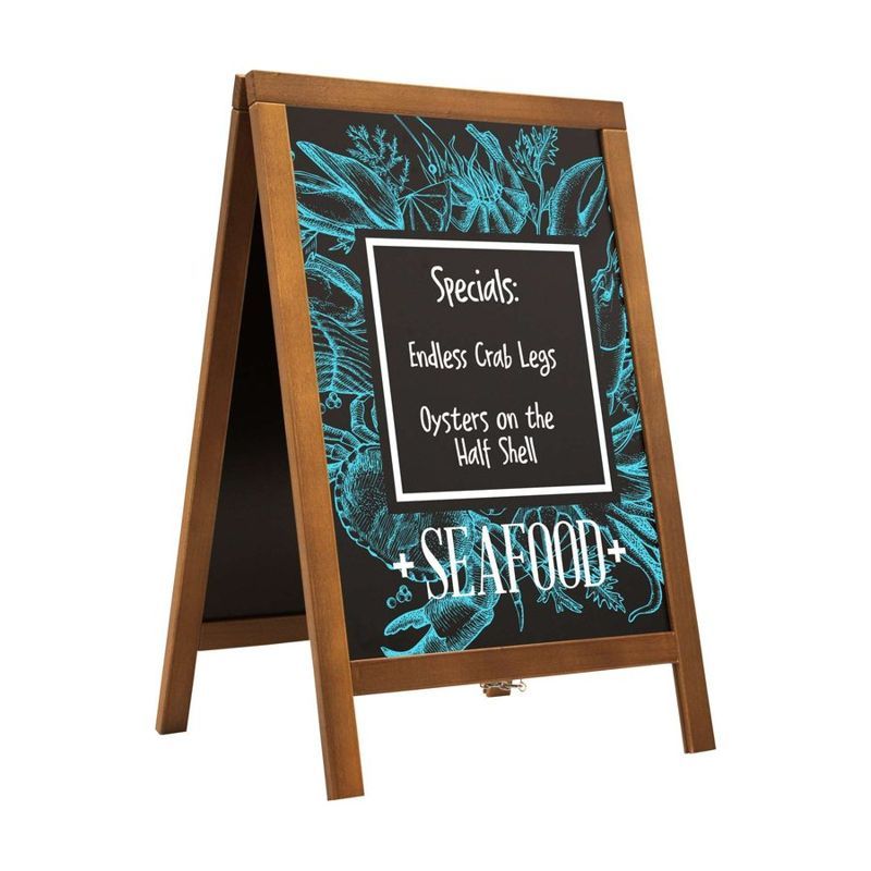 Economy Wood A-Frame Imprinted Chalkboard Kit