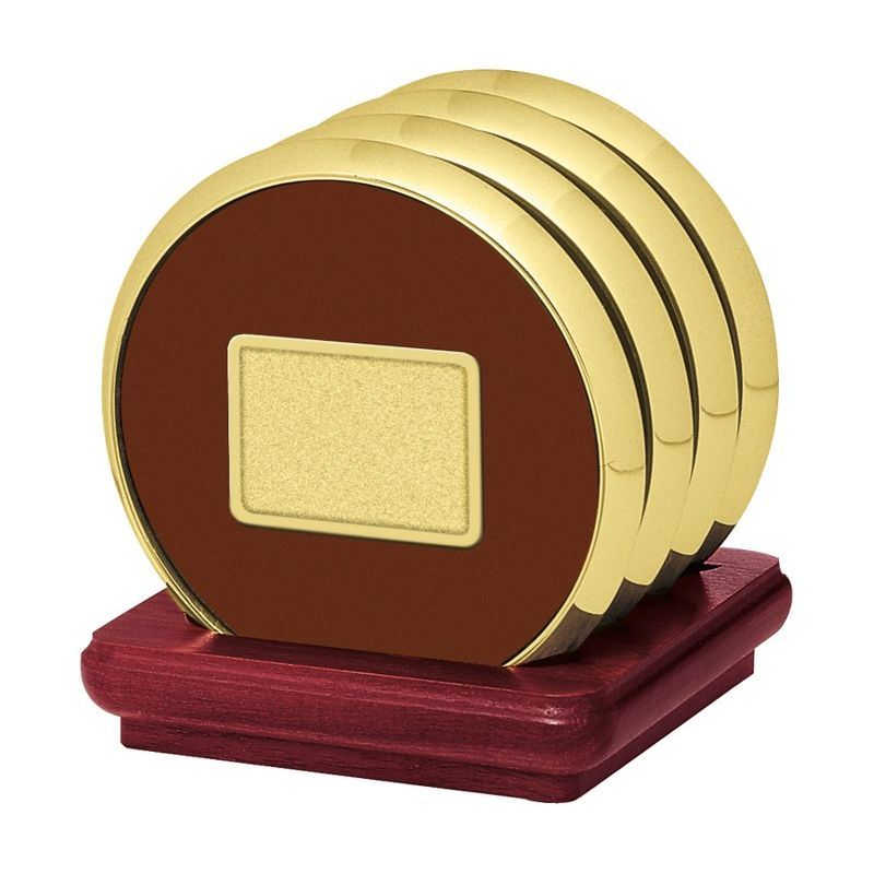Four Coasters with Solid Cherry Stand